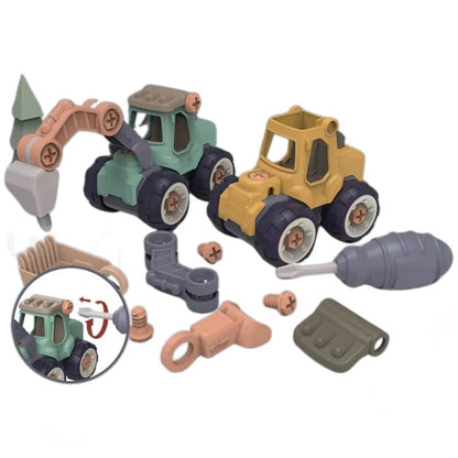 BuildCrew Mini Engineering Voertuigenset met Graaf- & Laadspeelgoed – Voor Leeftijd 3+