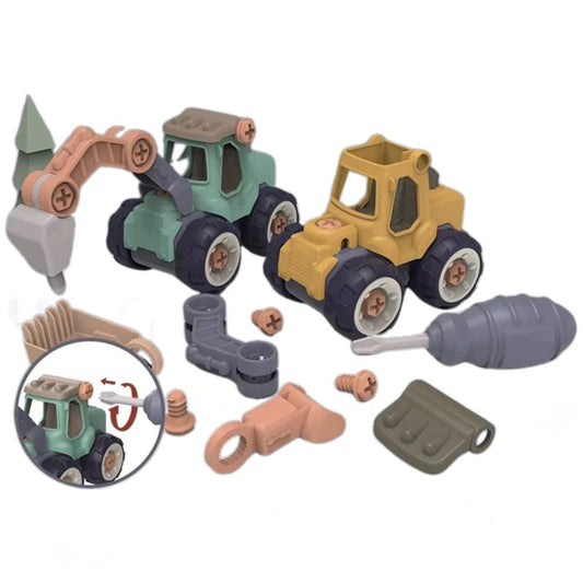 BuildCrew Mini Engineering Voertuigenset met Graaf- & Laadspeelgoed – Voor Leeftijd 3+