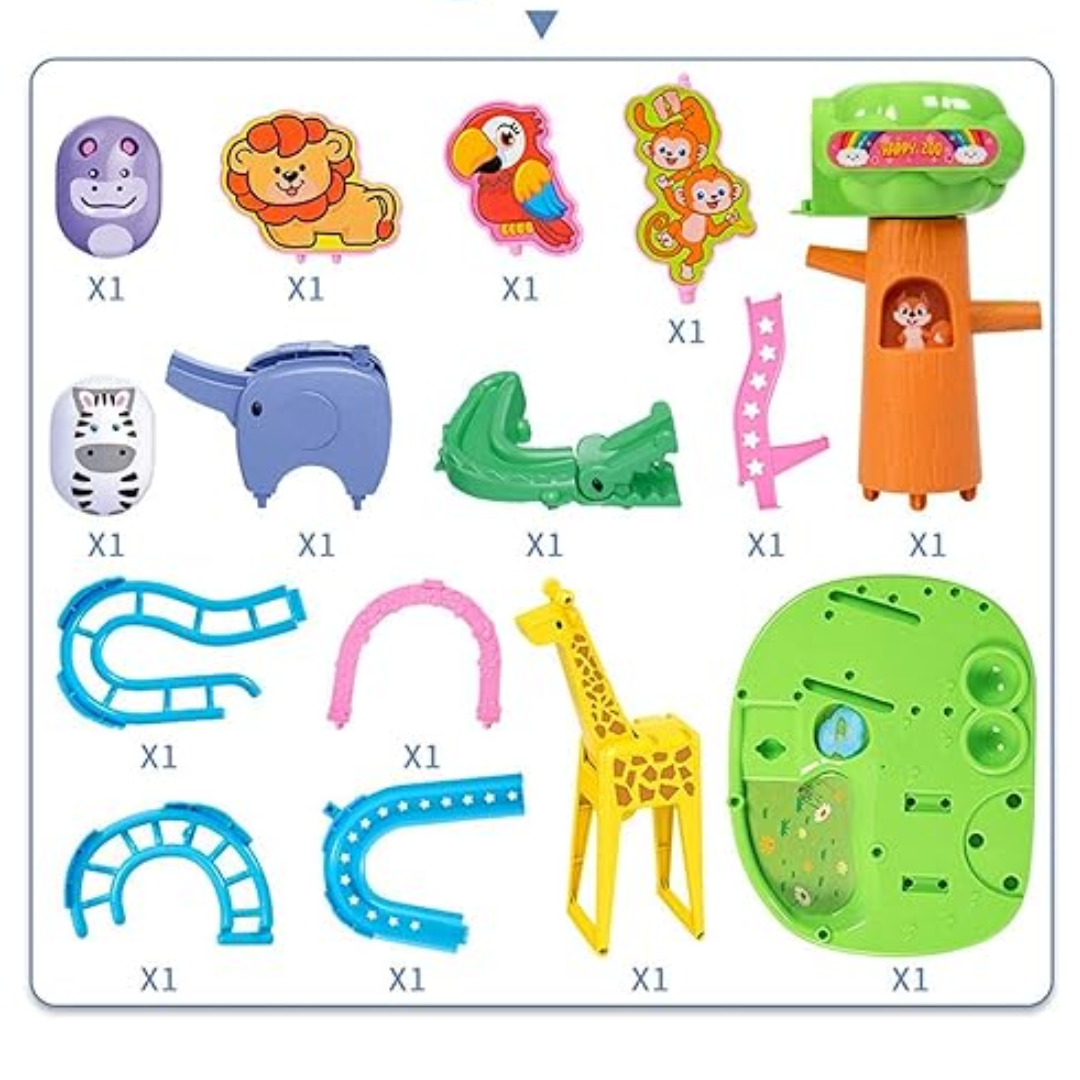 CritterCoaster™ - dierenglijbaan en bouwset voor kinderen vanaf 3 jaar - stimuleert creatief spel en groei van de motoriek