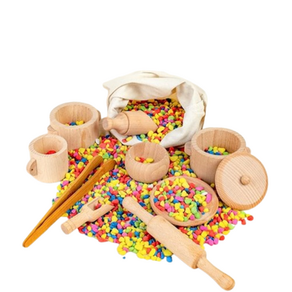 PlayPots - Houten Sensorische Bak Gereedschap