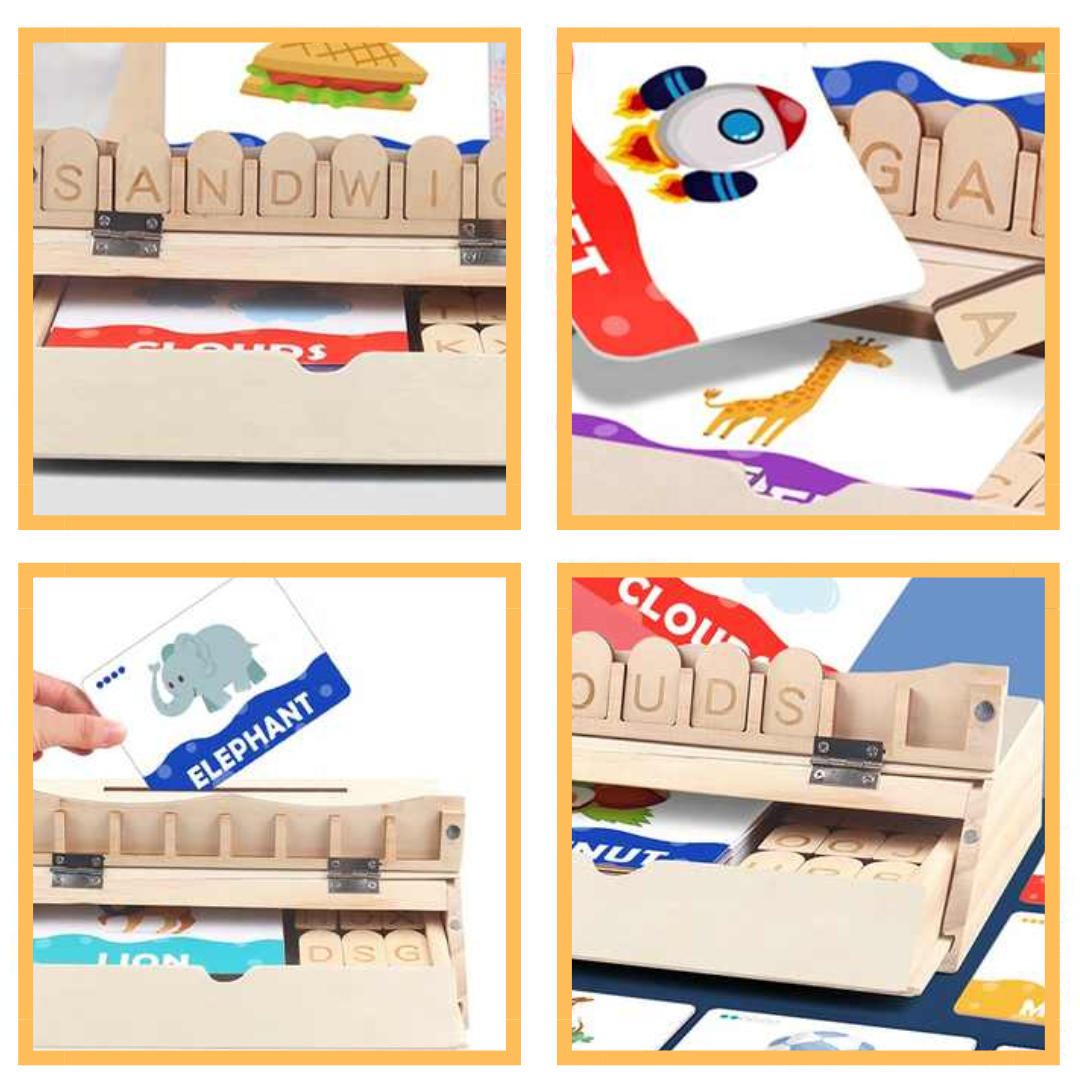 WordWeave™ - Houten spelling- en leesspel voor kinderen vanaf 3 jaar - Spelenderwijs leren