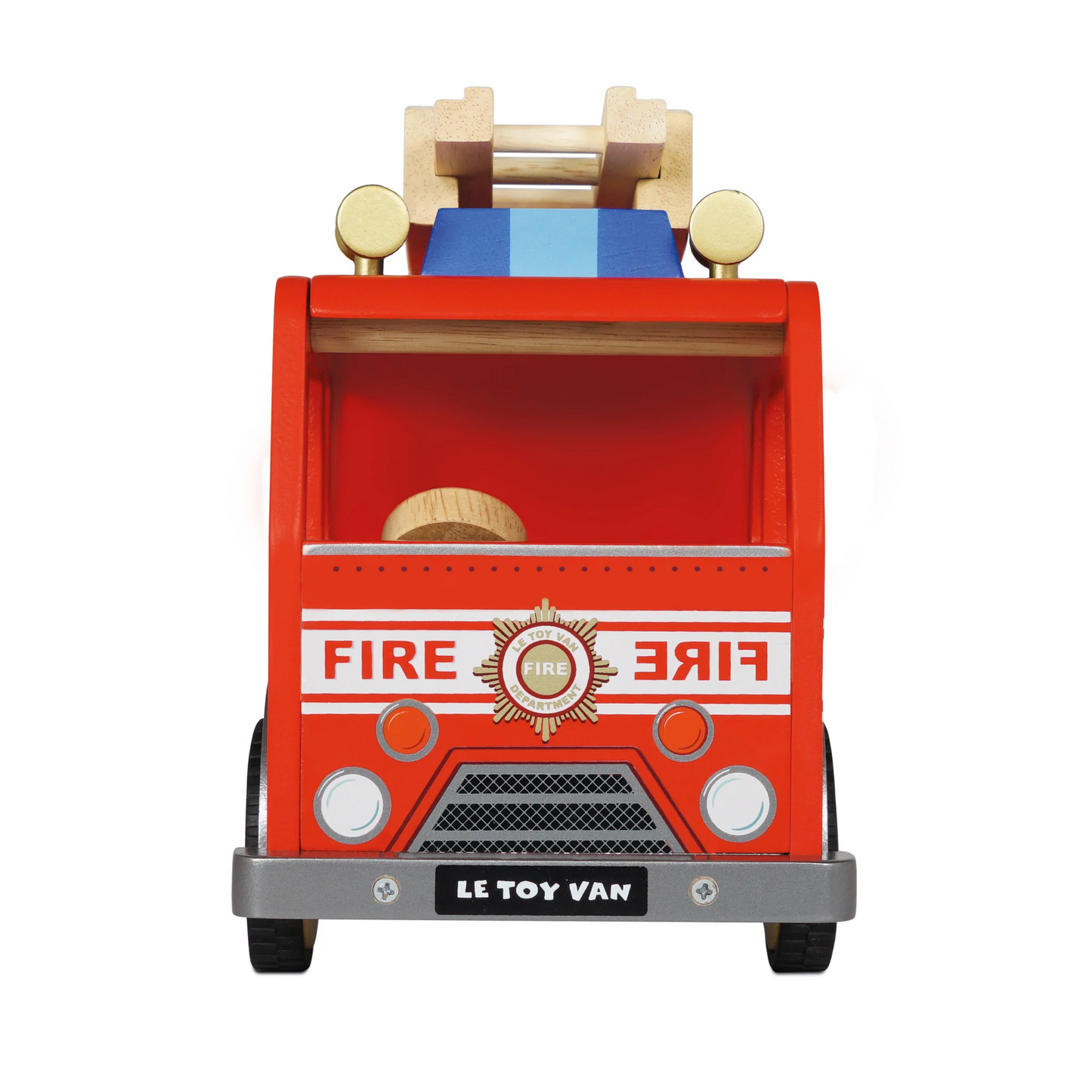 RescueRider – Houten Brandweerwagen Speelgoed voor Kinderen vanaf 18 maanden – Stimuleert Fantasierijk Spel en Motorische Ontwikkeling