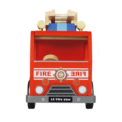 RescueRider – Houten Brandweerwagen Speelgoed voor Kinderen vanaf 18 maanden – Stimuleert Fantasierijk Spel en Motorische Ontwikkeling