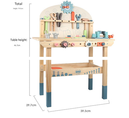 LittleHandyman – Houten Gereedschapsbank Set voor Kinderen vanaf 3 jaar – Stimuleert Creativiteit en Fijne Motoriek