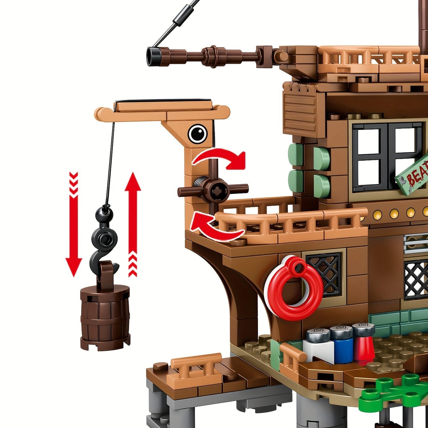 TreasureFortress - Piratenboot Bouwspeelgoed