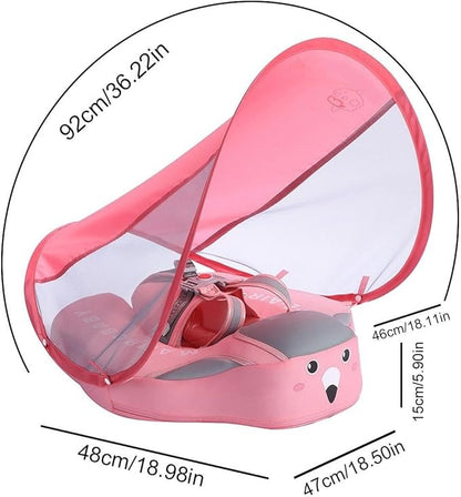 SplashGuard - Zwemtrainer voor Baby's – Foam & Zonnescherm – Niet-opblaasbaar – 3-24 mnd