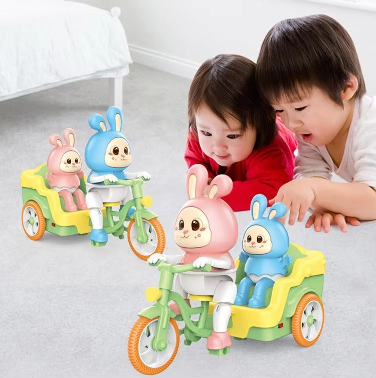 BunnyCruze Wind-Up Konijnenspeelgoed Set met Rollende Actie – Voor Kinderen vanaf 3 Jaar