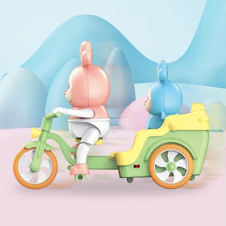 BunnyCruze Wind-Up Konijnenspeelgoed Set met Rollende Actie – Voor Kinderen vanaf 3 Jaar