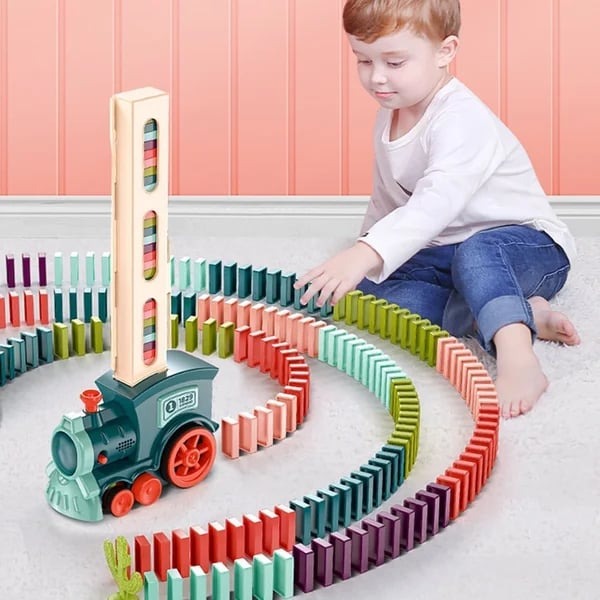 DominoExpress -  Domino Trein Automatische Speelgoed Blokken Set