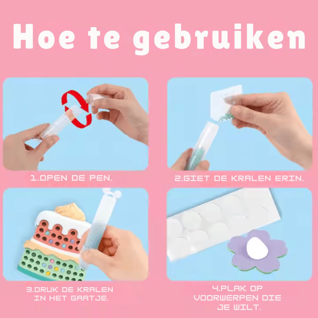CraftyKids DIY Kralenpen Knutselpakket – Creatief Speelplezier & Motoriekontwikkeling – Vanaf 6 Jaar
