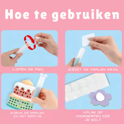 CraftyKids DIY Kralenpen Knutselpakket – Creatief Speelplezier & Motoriekontwikkeling – Vanaf 6 Jaar