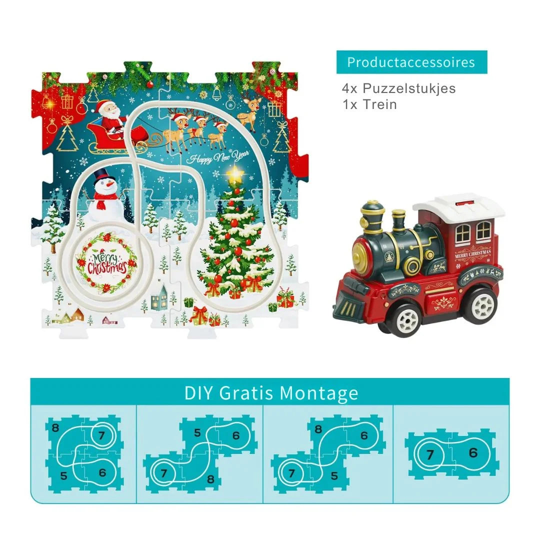 WonderTrack™ – Doe-Het-Zelf Kersttreinbaan Voor Kinderen Vanaf 6 Jaar – Verbetert Creativiteit En Verbeeldingskracht