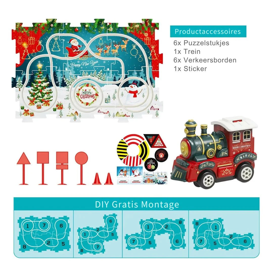 WonderTrack™ – Doe-Het-Zelf Kersttreinbaan Voor Kinderen Vanaf 6 Jaar – Verbetert Creativiteit En Verbeeldingskracht