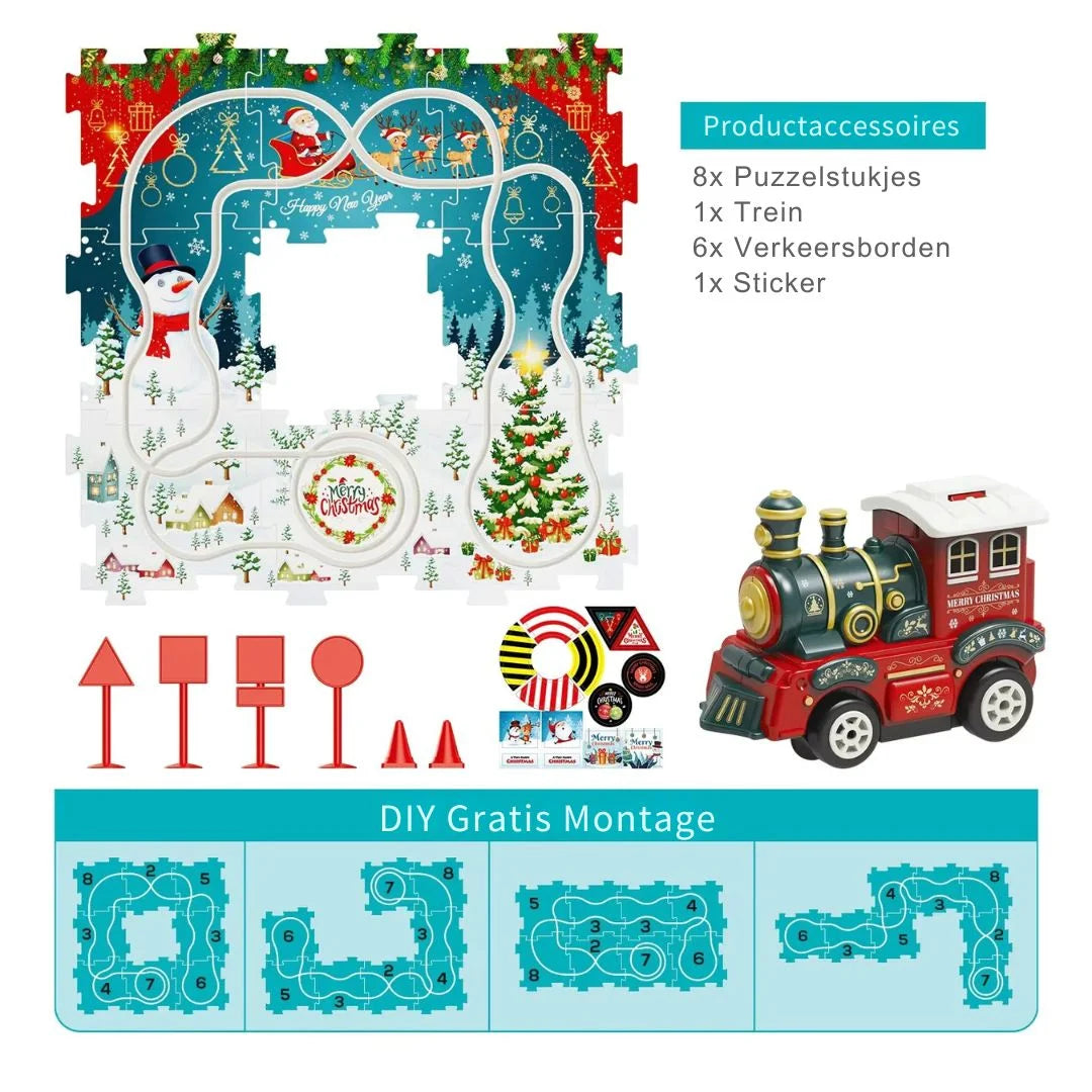 WonderTrack™ – Doe-Het-Zelf Kersttreinbaan Voor Kinderen Vanaf 6 Jaar – Verbetert Creativiteit En Verbeeldingskracht