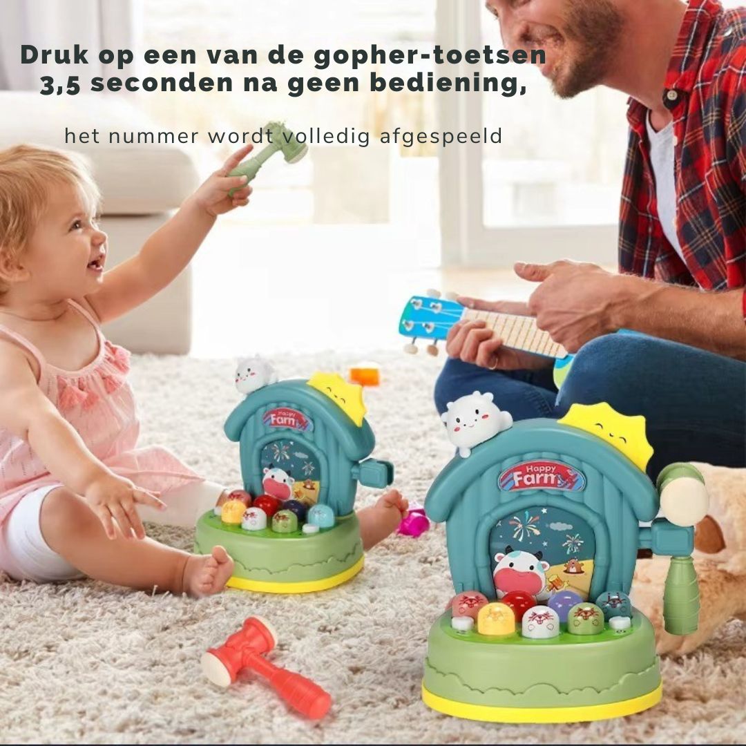 MoleSmash™ – Muzikaal Mollenmeppen Speelgoed met Boerderijthema – Voor Kinderen vanaf 3 Jaar