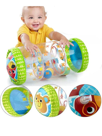 WiggleRoll – Speelse Rammelbal voor Baby's vanaf 6 Maanden – Stimuleert Kruipen & Motorische Ontwikkeling