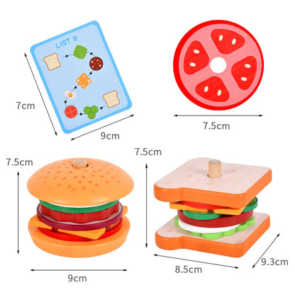 Stack & Snack – Houten Sandwich Stapelspeelgoed voor Kinderen vanaf 3 Jaar – Stimuleert Creativiteit