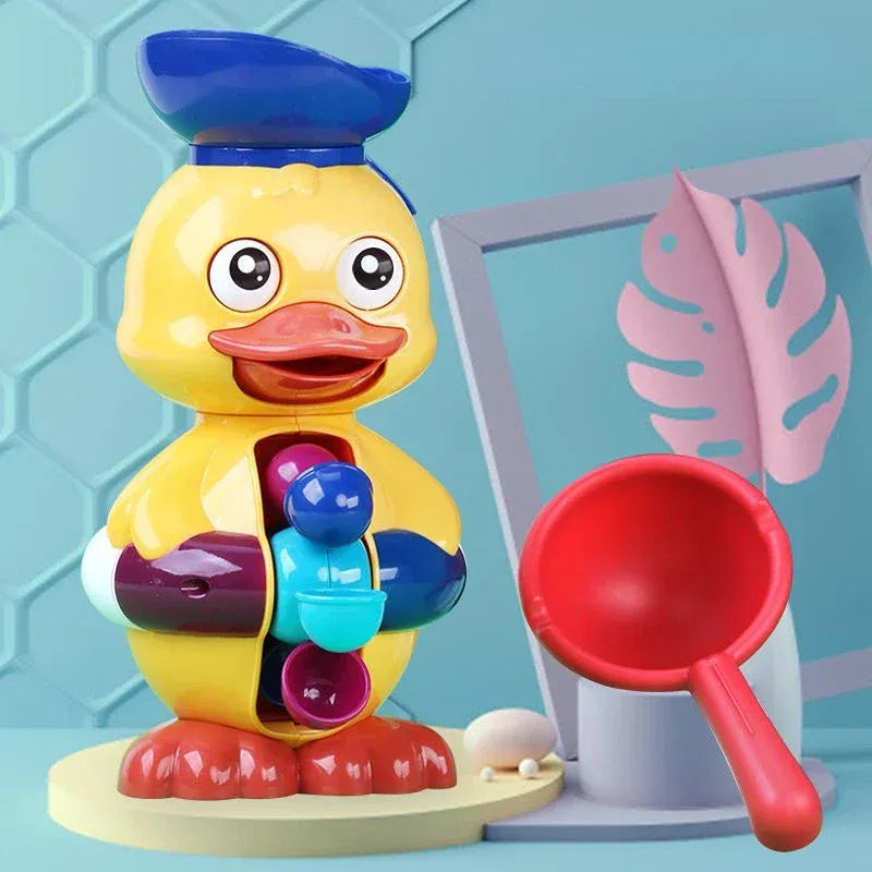 TubTwirls – Eend & Waterrad Bad Speelgoed voor Kinderen vanaf 1,5 Jaar – Stimuleert Interactief Waterplezier & Motorische Vaardigheden