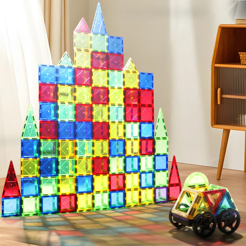MagneTiles - Educatieve Magnetische 3D Bouwsteenset