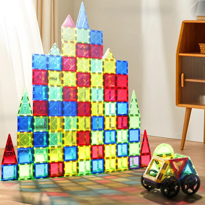 MagneTiles - Educatieve Magnetische 3D Bouwsteenset