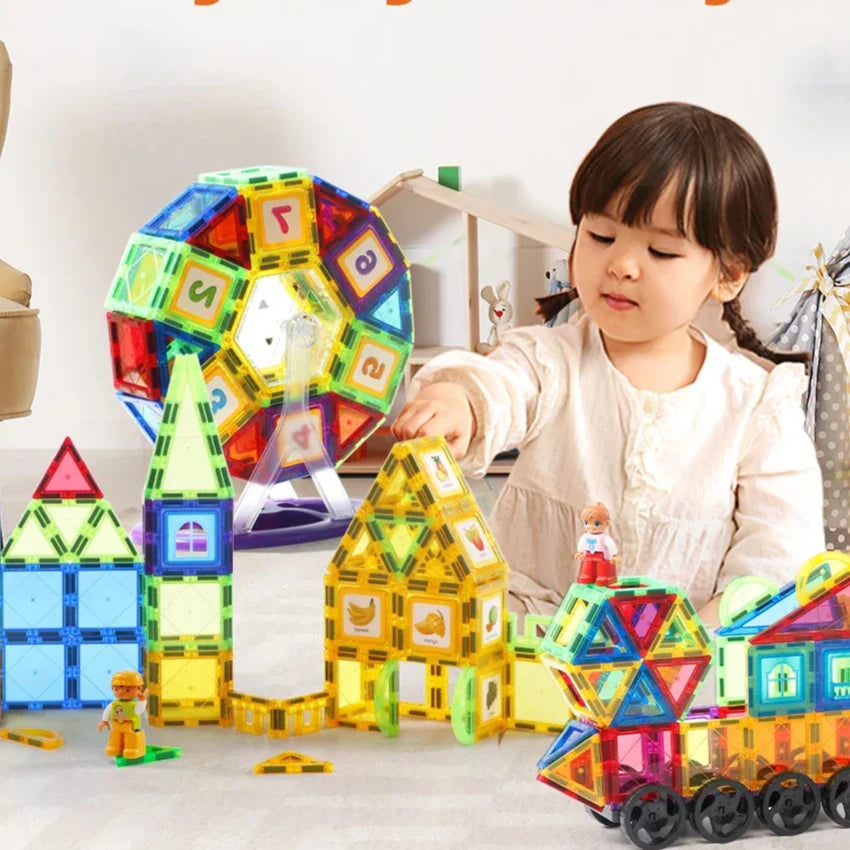 MagneTiles - Educatieve Magnetische 3D Bouwsteenset
